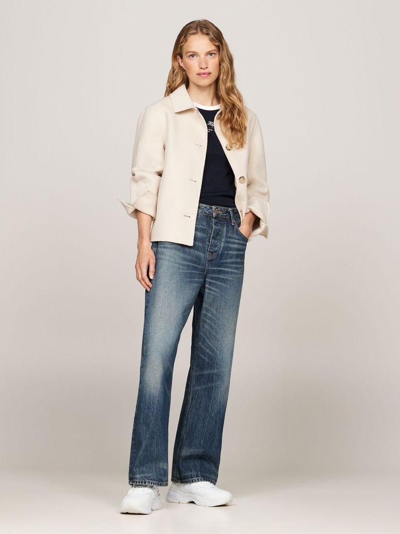 Zapatillas De Cuero Chunky Dressy Blanco Tommy Hilfiger-1