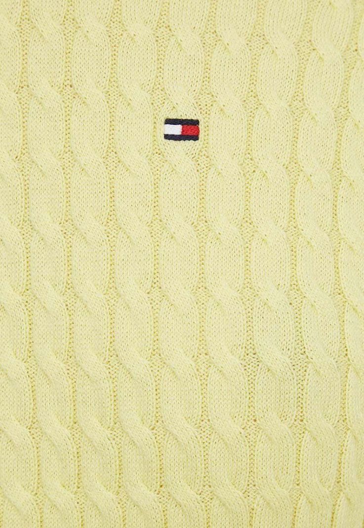 Sweater Relaxed Punto Trenzado Amarillo Tommy Hilfiger-4