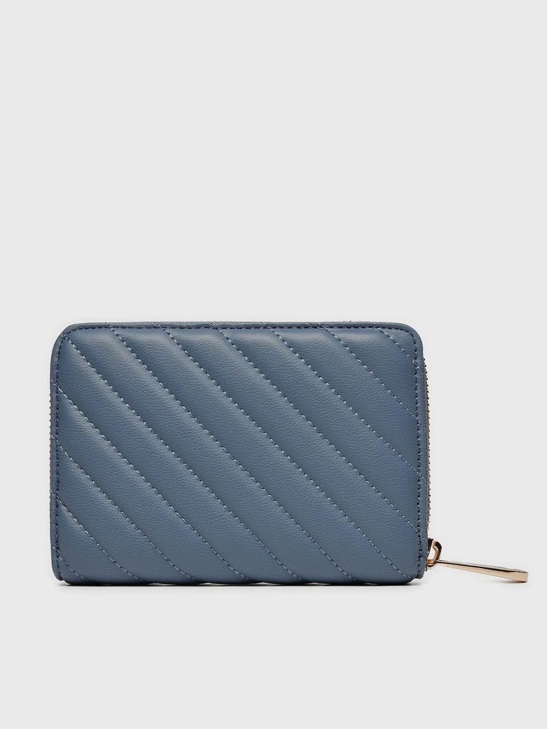 Billetera Acolchada Con Cierre Celeste Tommy Hilfiger-1