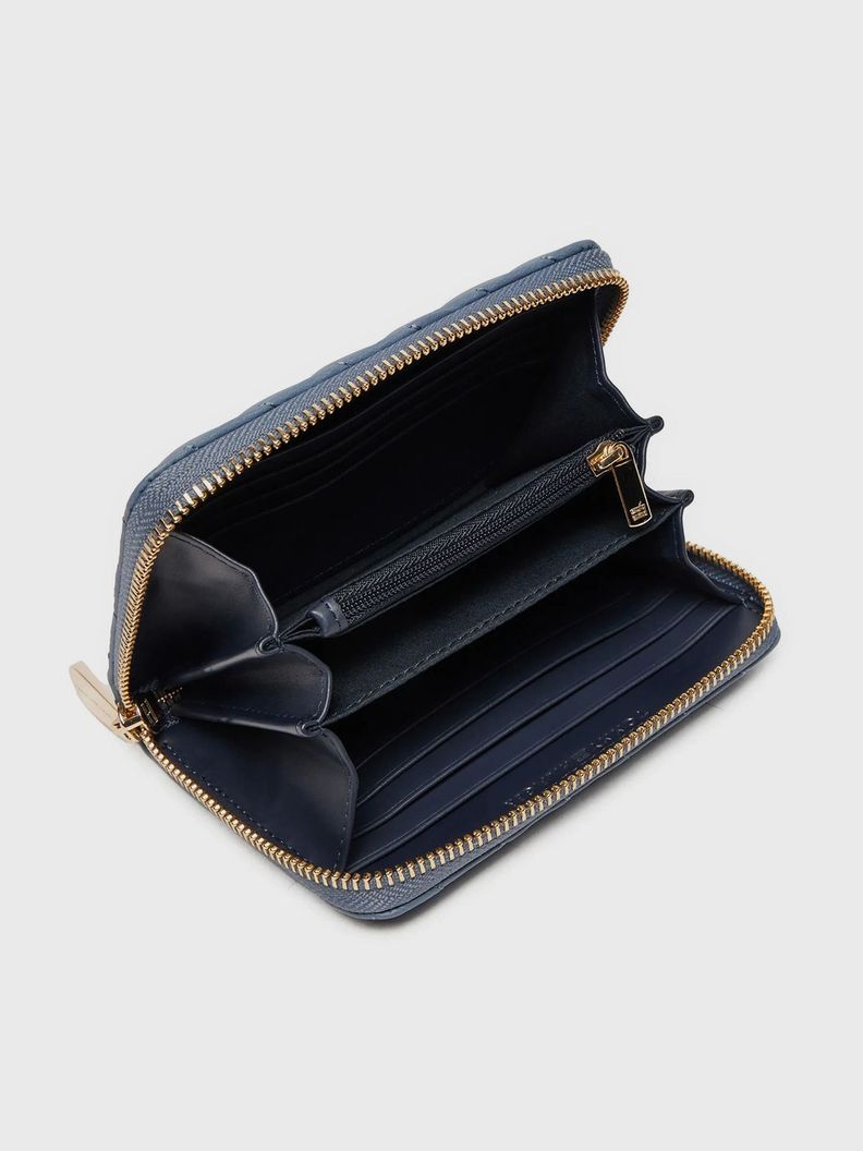 Billetera Acolchada Con Cierre Celeste Tommy Hilfiger-2