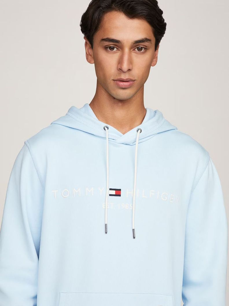 Polerón Hoodie Essential Logo Celeste Tommy Hilfiger-3