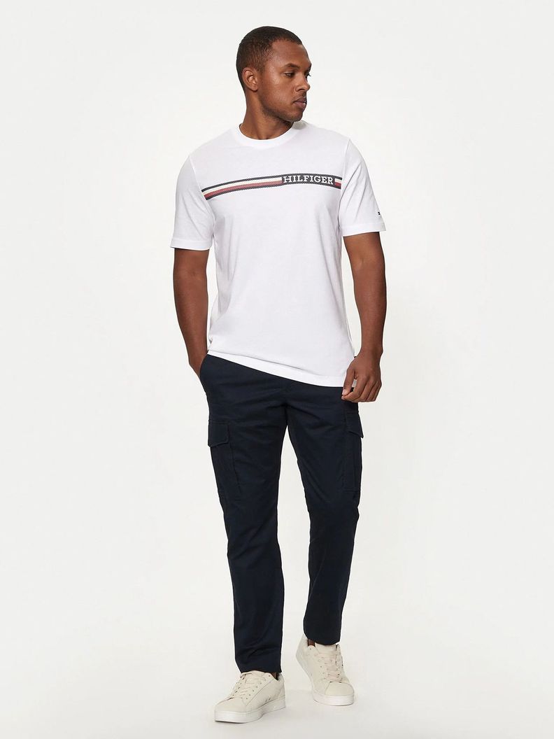 Polera Chest Stipe Con Logo Blanco Tommy Hilfiger-1