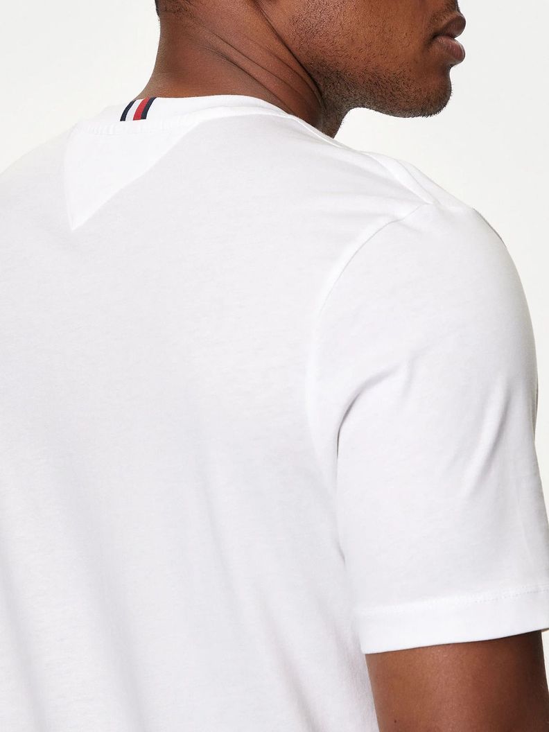 Polera Chest Stipe Con Logo Blanco Tommy Hilfiger-4