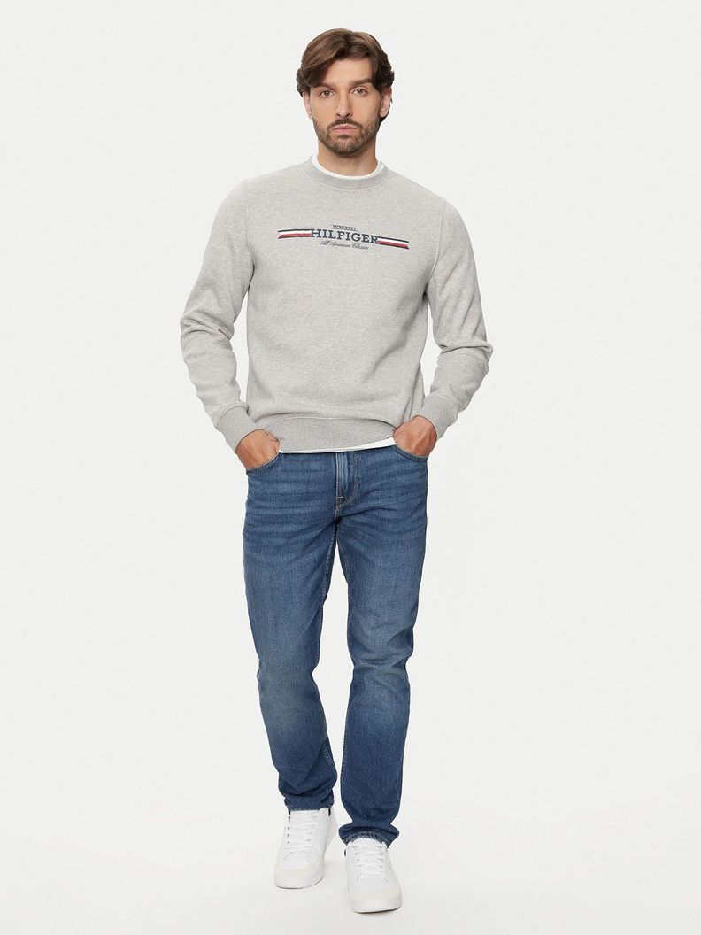 Polerón Stripe Logo Gris Tommy Hilfiger-1