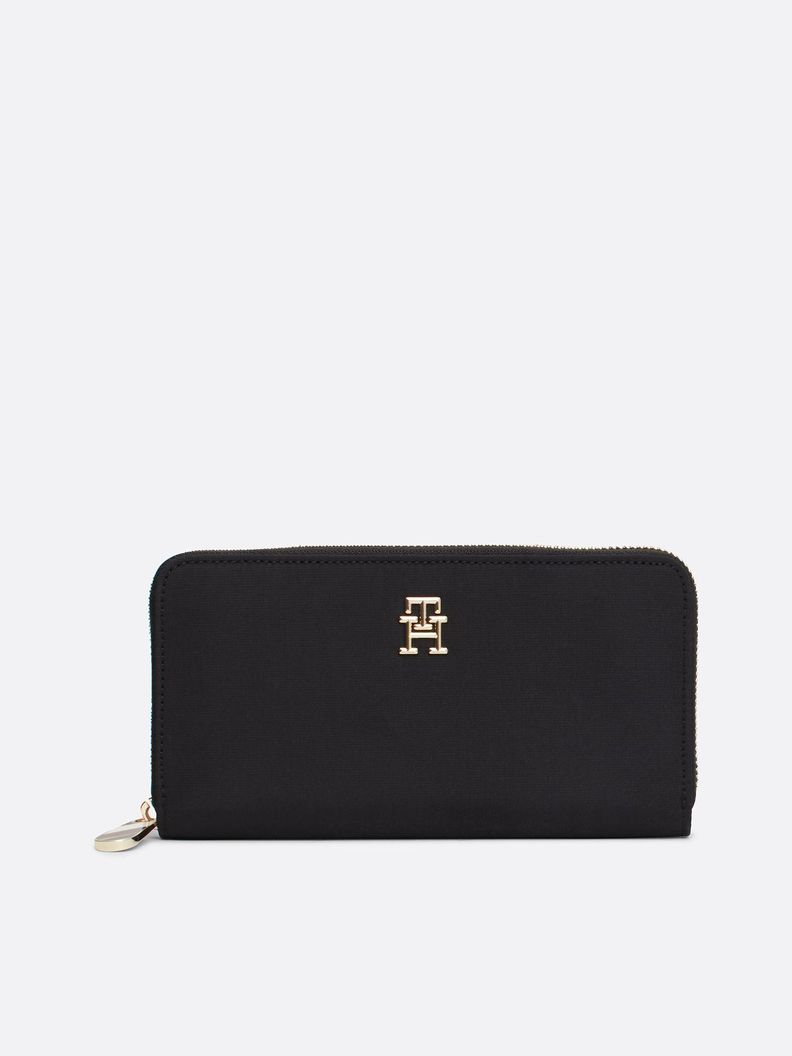 Billetera Monogram Con Cremallera Negro Tommy Hilfiger-0