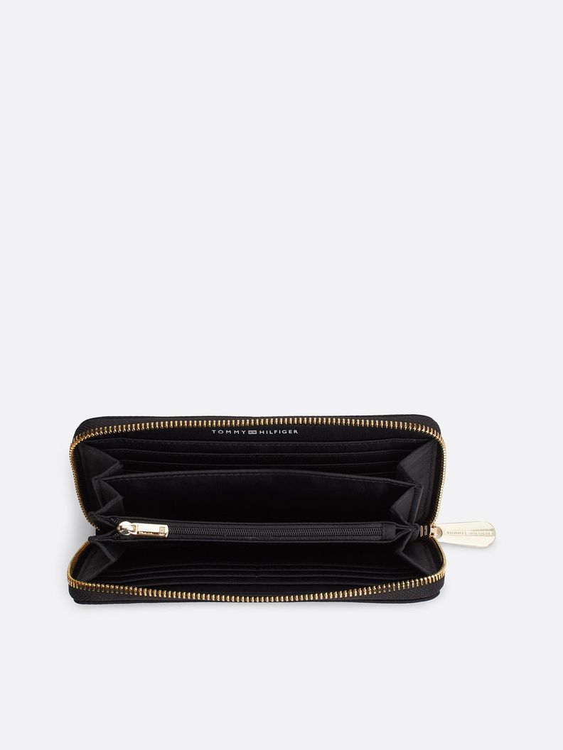 Billetera Monogram Con Cremallera Negro Tommy Hilfiger-2