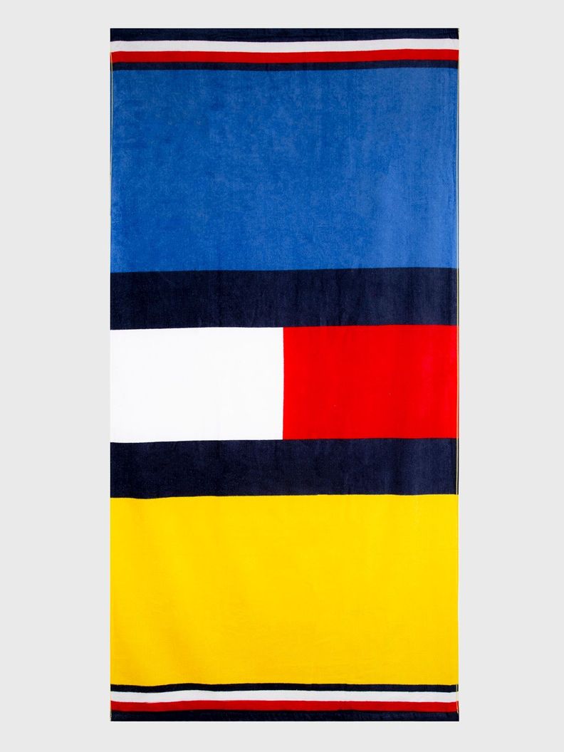 Toalla Playa Colorblock Azul Tommy Hilfiger M2-0