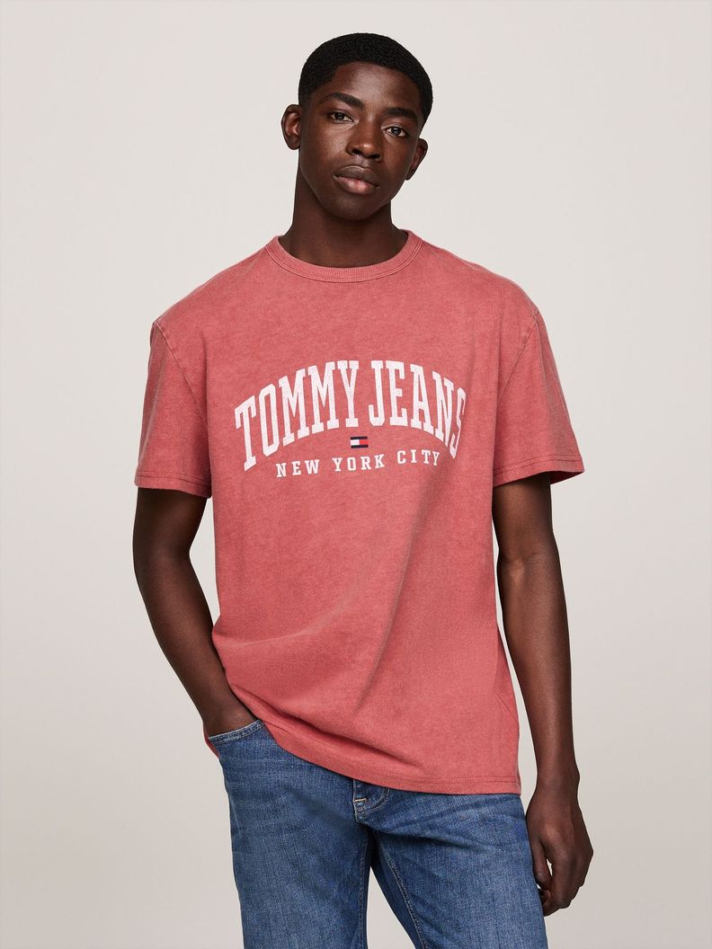 Polera Varsity Logo Regular Fit Rosado Tommy Hilfiger-0