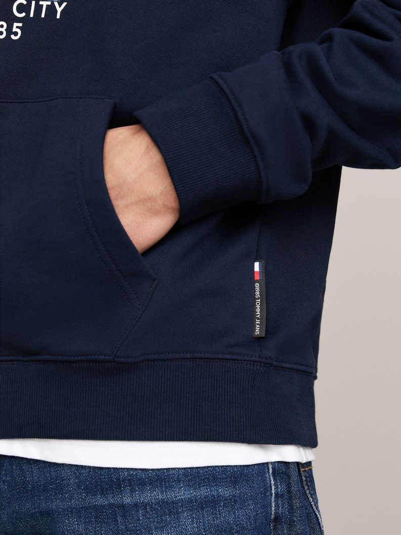 Polerón Hoodie Con Logo Graffiti Azul Tommy Hilfiger-3