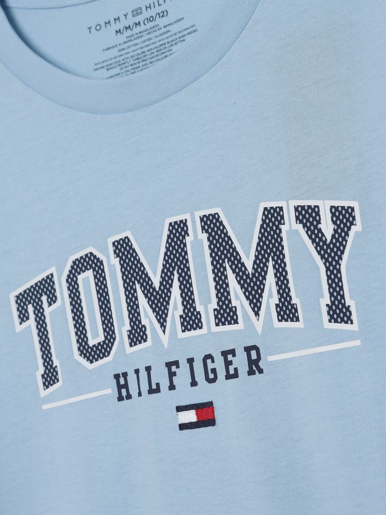 Polera De Niño Archive Con Logo Celeste Tommy Hilfiger-2