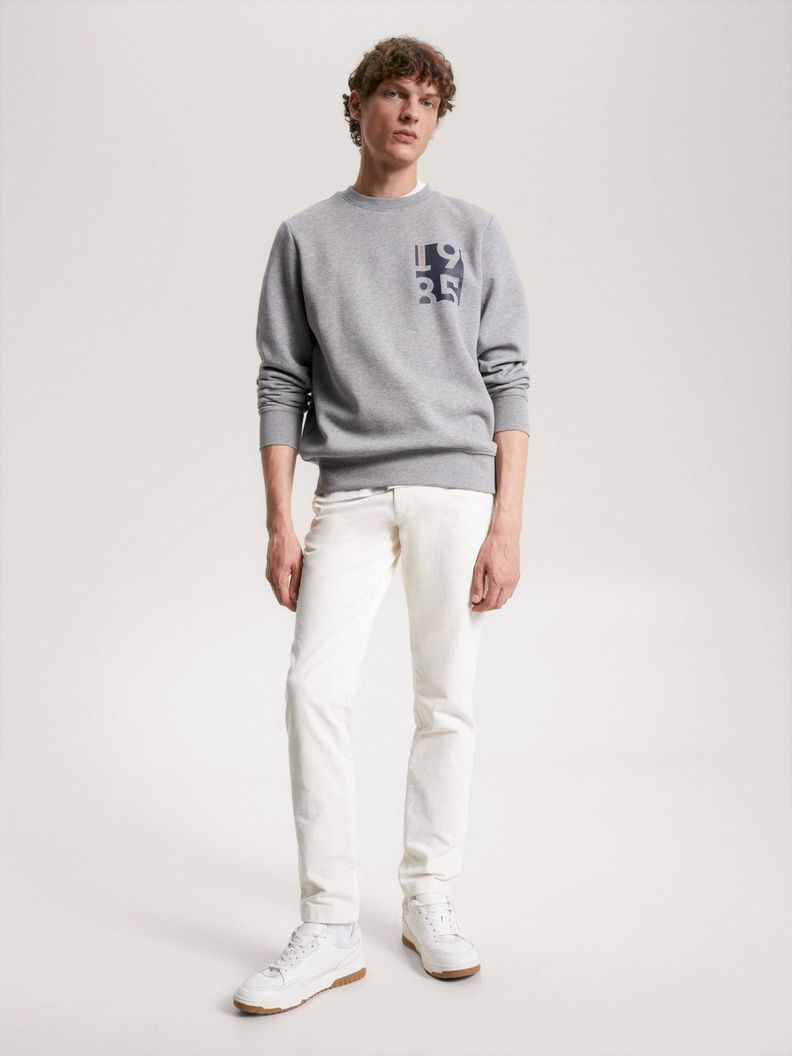 Polerón C-Neck Con Logo Estampado Gris Tommy Hilfiger-1