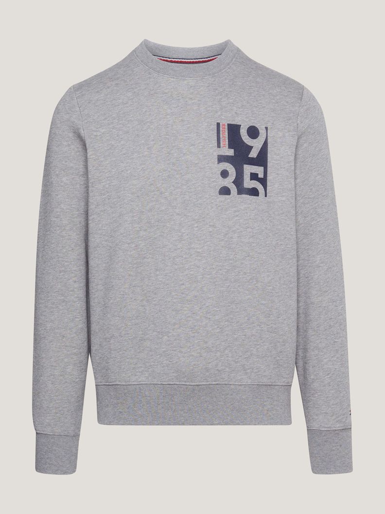 Polerón C-Neck Con Logo Estampado Gris Tommy Hilfiger-4