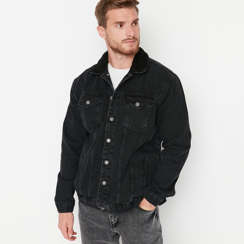 Chaqueta Mezclilla Negra Chiporro Negro Hombre-1