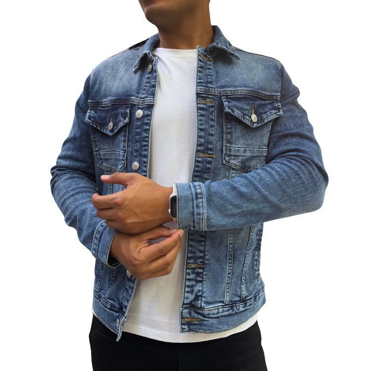 Chaqueta Jeans Mezclilla Slim Hombre-2
