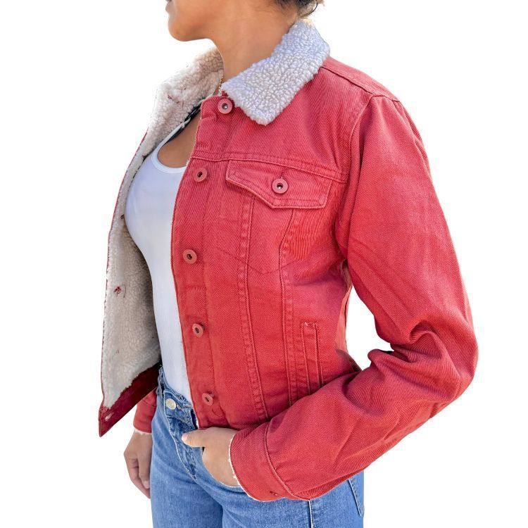 Chaqueta Mezclilla Jeans Chiporro Mujer Coral-2