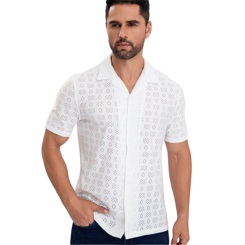 Camisa Malla Manga Corta Hombre-0