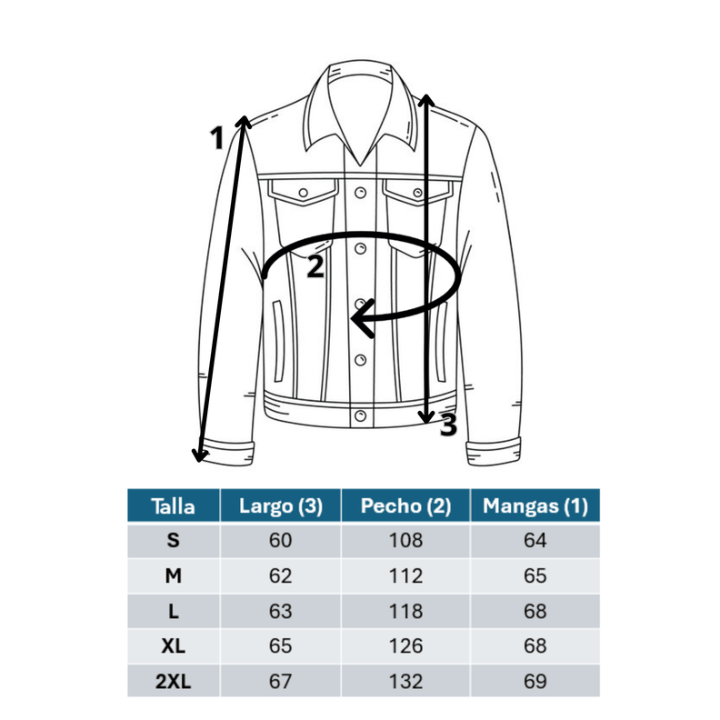 Chaqueta Jeans Mezclilla Azul Clasico Hombre-3