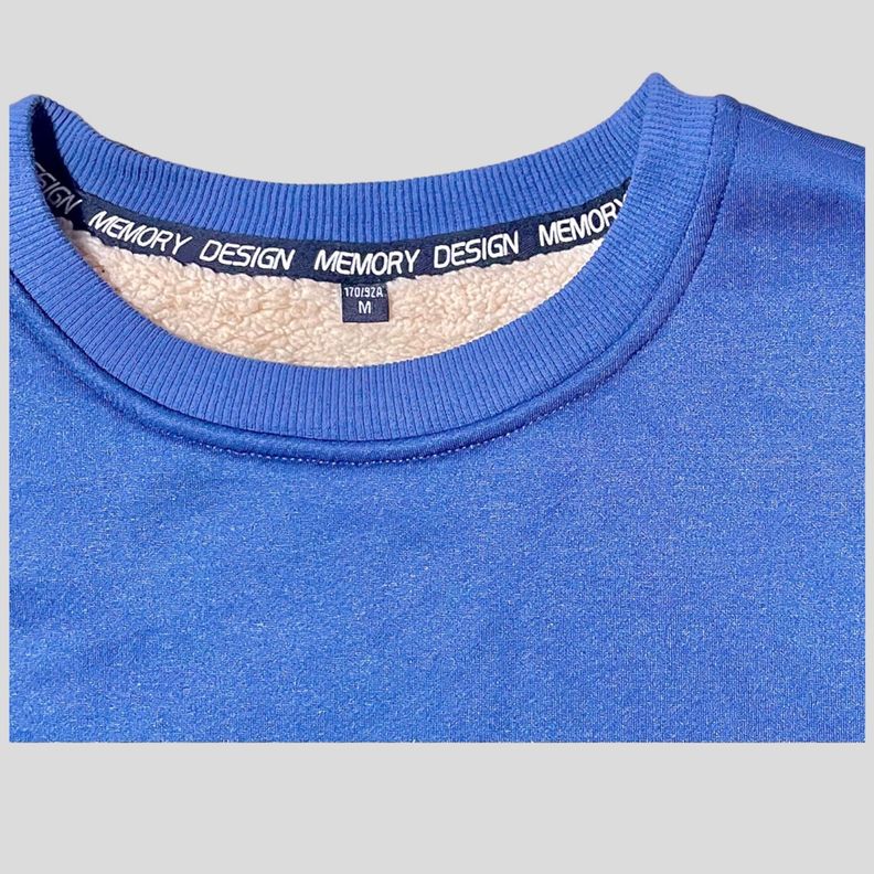 Sueter Poleron Jersey Con Chiporro Hombre Azul-2