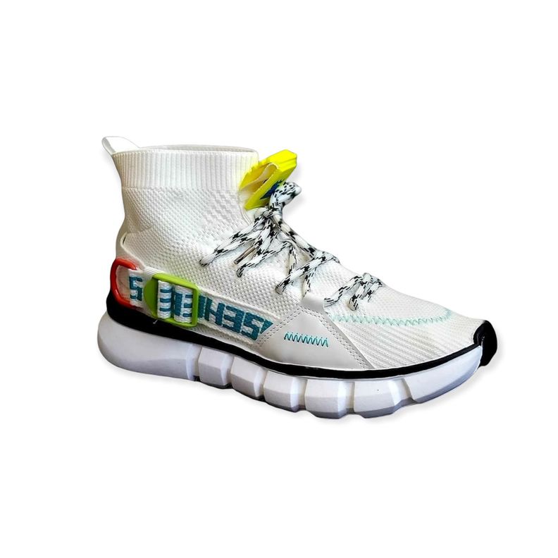 Zapatilla Urbana Broche Alta Hombre Blanca-1