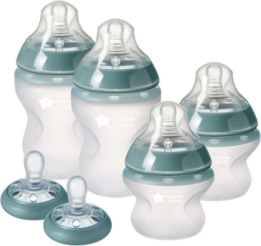 Tommee Tippee - Juego de biberones y chupetes de silicona para bebé -0