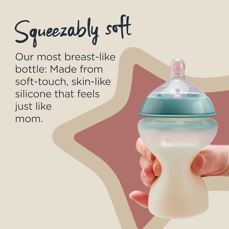 Tommee Tippee - Juego de biberones y chupetes de silicona para bebé -2