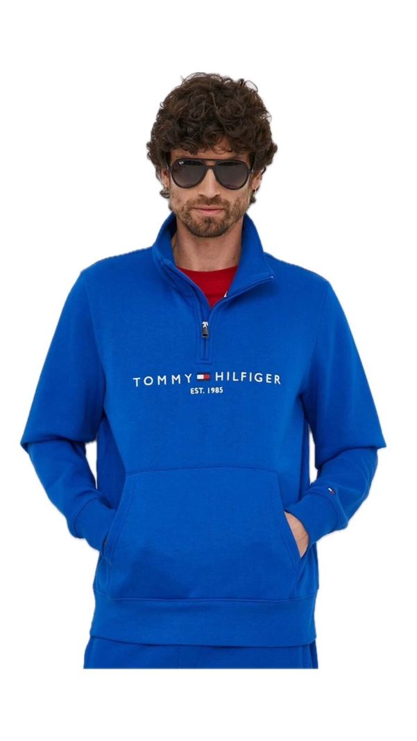Tommy Hilfiger Sudadera Con Media Cremallera Y Logo Para Hombre Simple-0