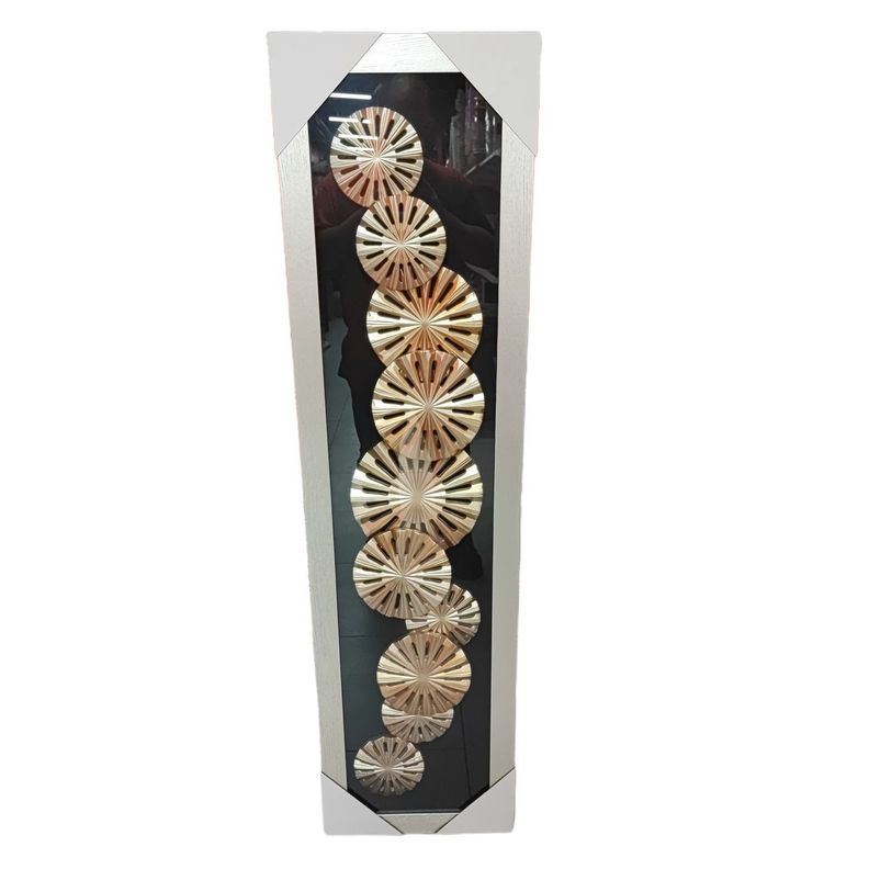 Cuadro Vintage Aros Dorados 150x40-0