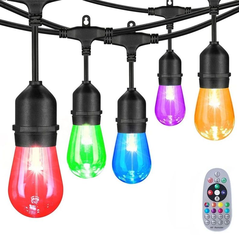 Guirnalda RGB LED 15 Metros + Ampolletas + Control Remoto-0