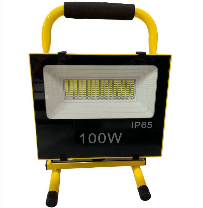 Foco Recargable Emergencia 100W + Baliza RGB-0