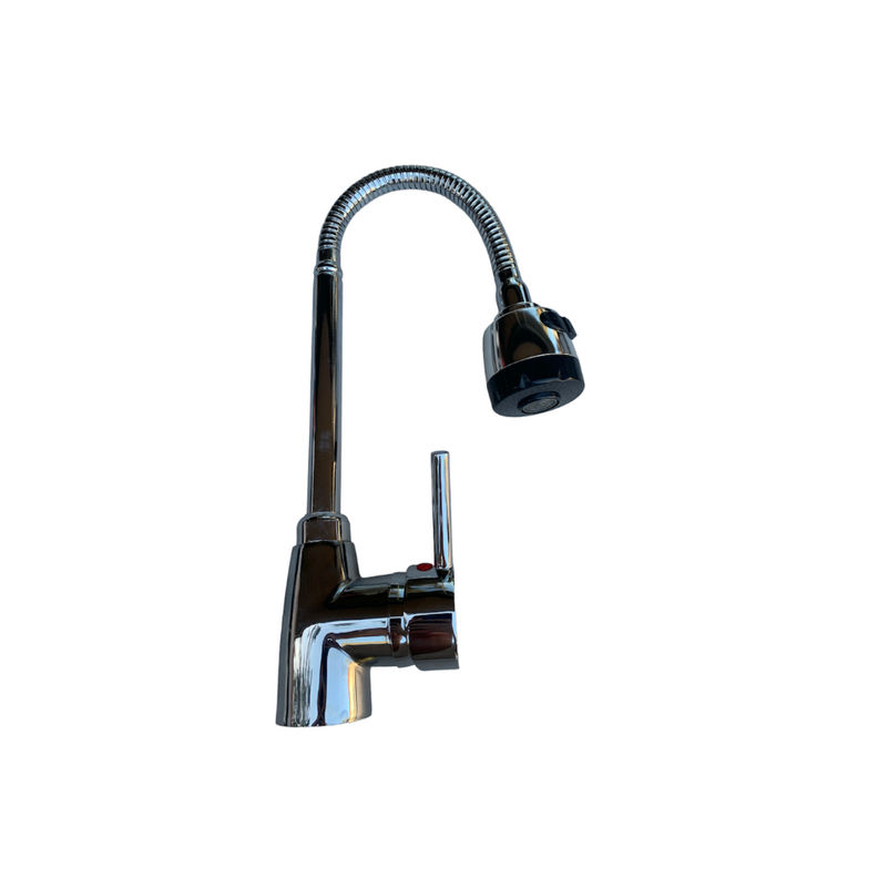 Grifo Lavaplatos Monomando Flexible - Cuello Cisne-1
