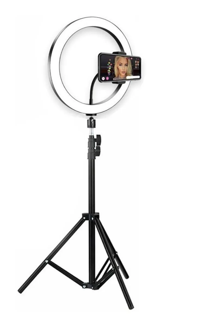 Aro De Luz 10 Pulgadas (26cm) + Trípode + Soporte Para Teléfono-1