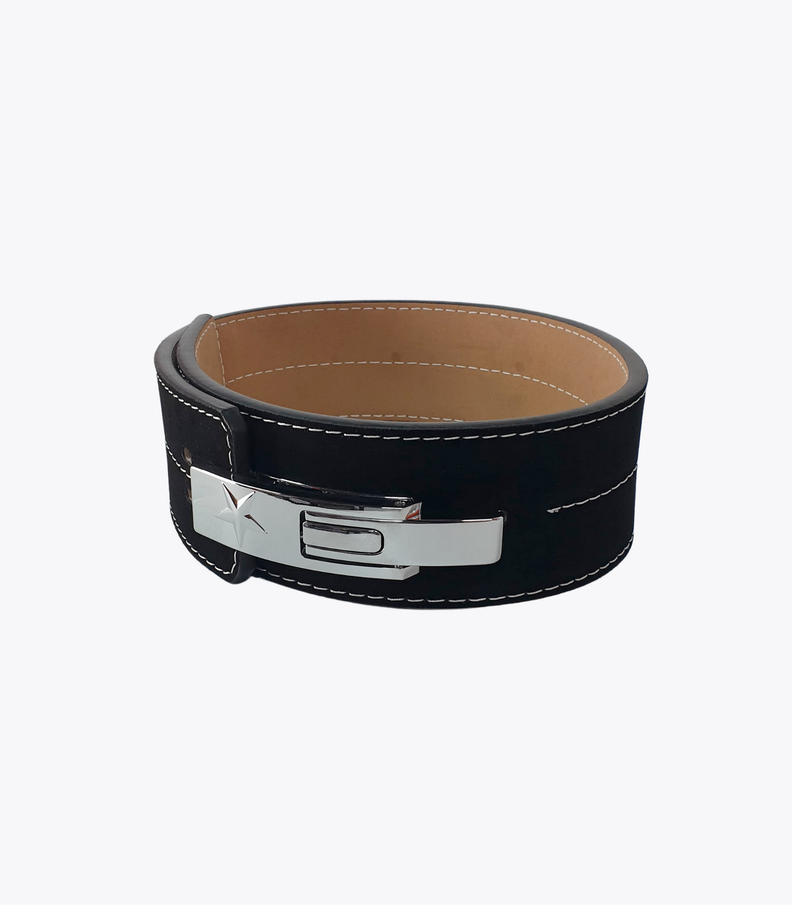 Cinturón Lumbar de Cuero con Palanca Profesional para Levantamiento de Pesas-0