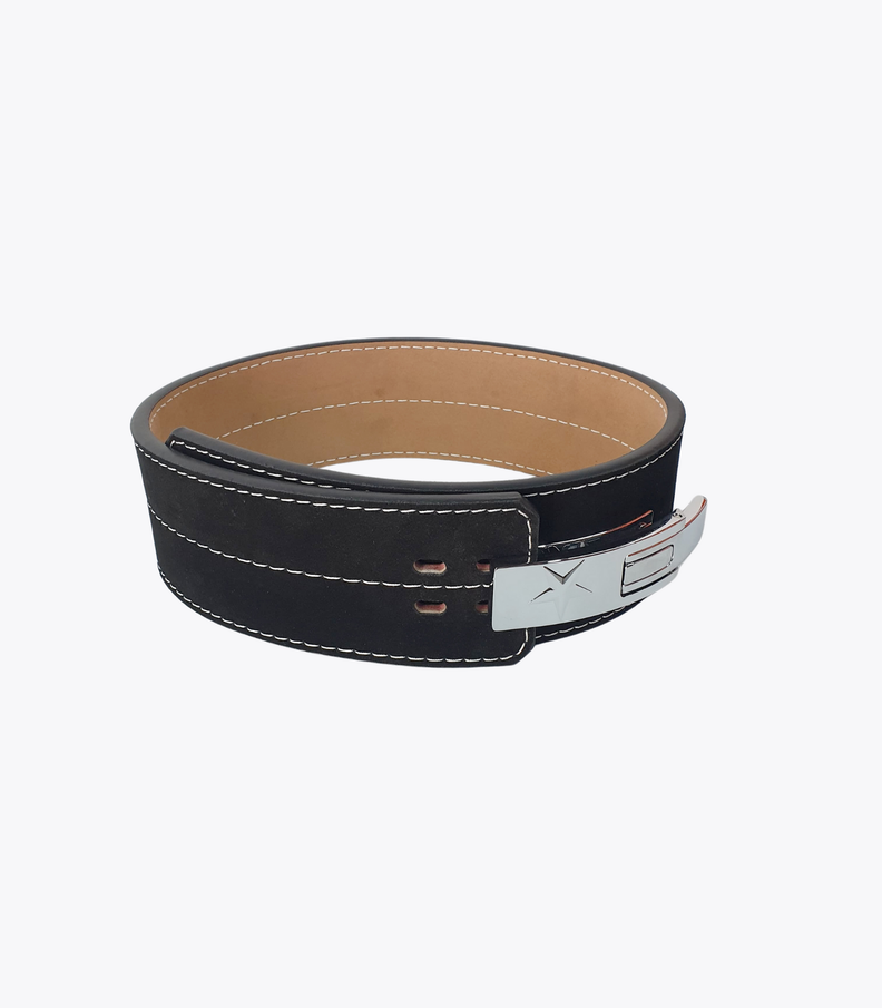 Cinturón Lumbar de Cuero con Palanca Profesional para Levantamiento de Pesas-1