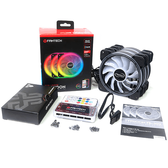 Kit de ventiladores RGB Typhoon FB-302 Black Edition-0