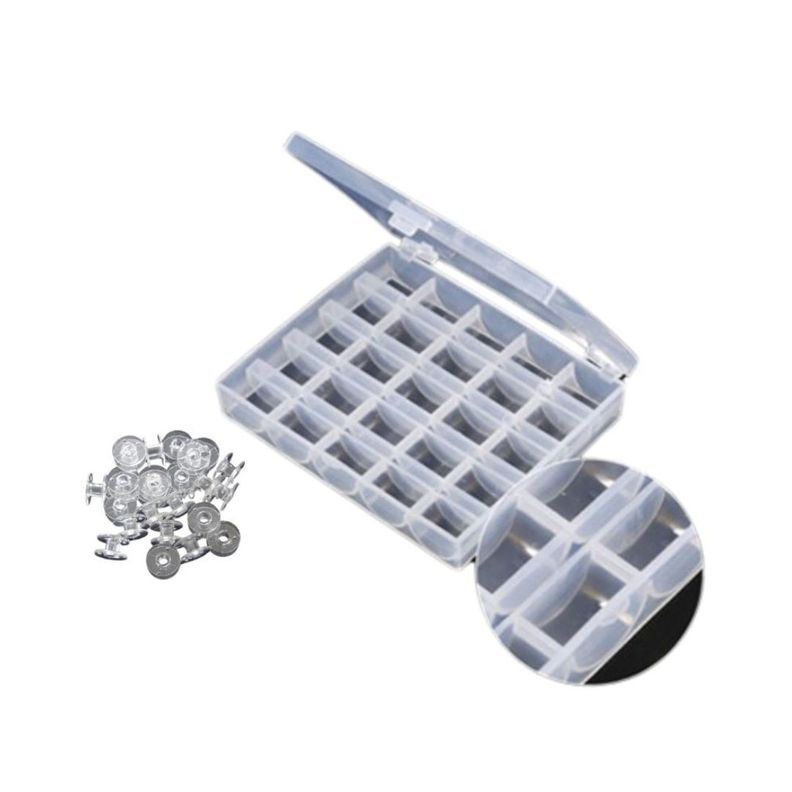Caja porta bobinas + Bobinas plásticas para máquinas-1