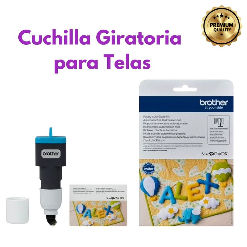 Kit cuchilla automática rotatoria telas Brother solo para Plotter-1