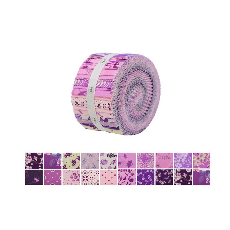Jelly Roll 100% algodón (20 tiras) 1 tono por color-0