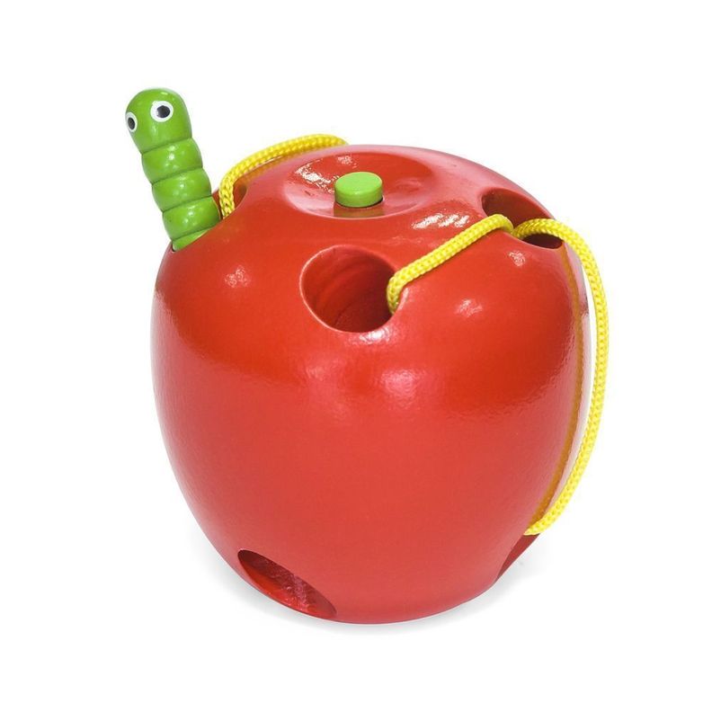 Juguete Madera Enlazar Manzana -0