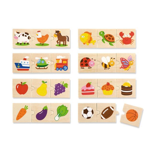 Juguete Madera Puzzle Categorias 8 Puzzles 3 pz.-0