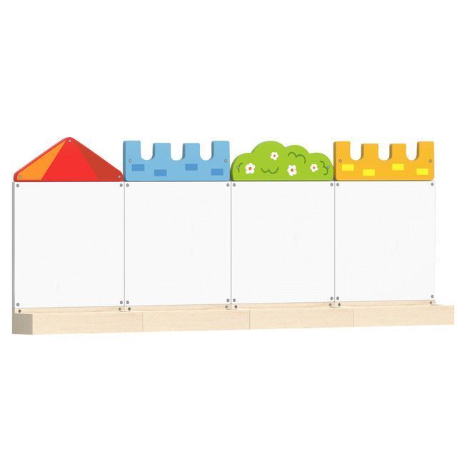 Juego Madera Pizarra Magnetica Set Castillo 4 pz-0
