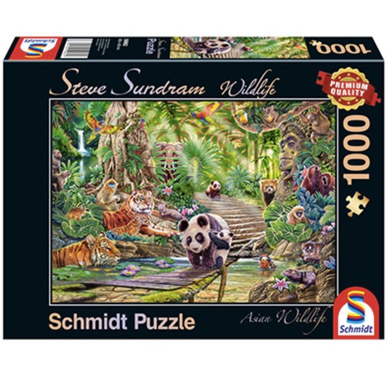 Puzzle 1.000 piezas Fauna asiatica-0