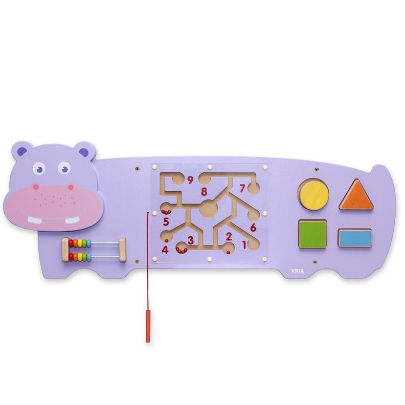 Juego Madera Pared Hipopotamo -0