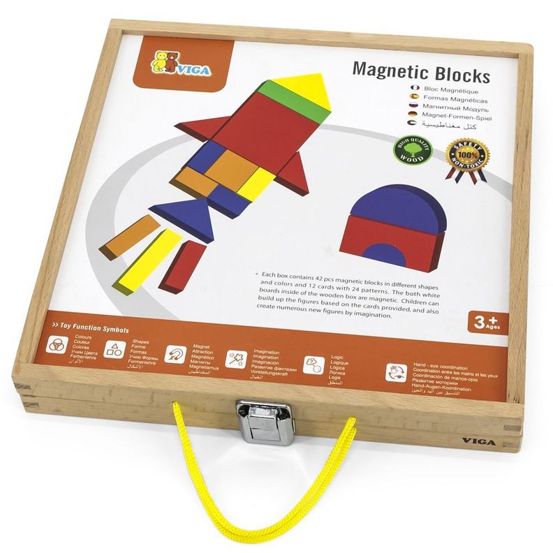 Juguete Madera Didactico Formas Magneticas con Maleta-2