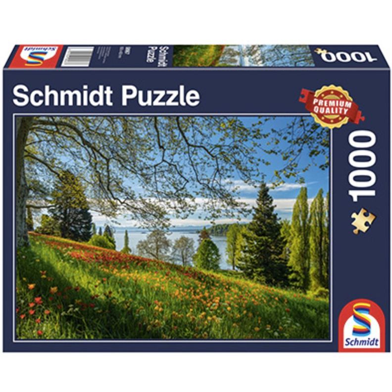 Puzzle 1.000 piezas Tulipanes en Isla Mainau-0