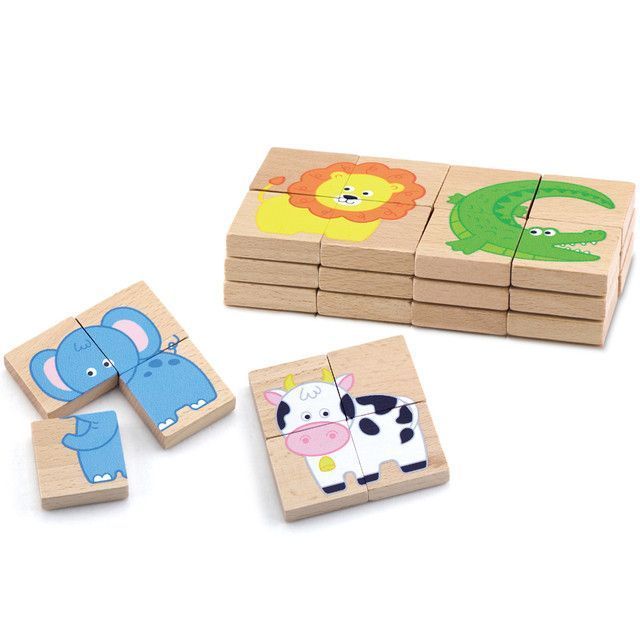 Juguete Madera Puzzles Magneticos Block Animales 32 Pz-2