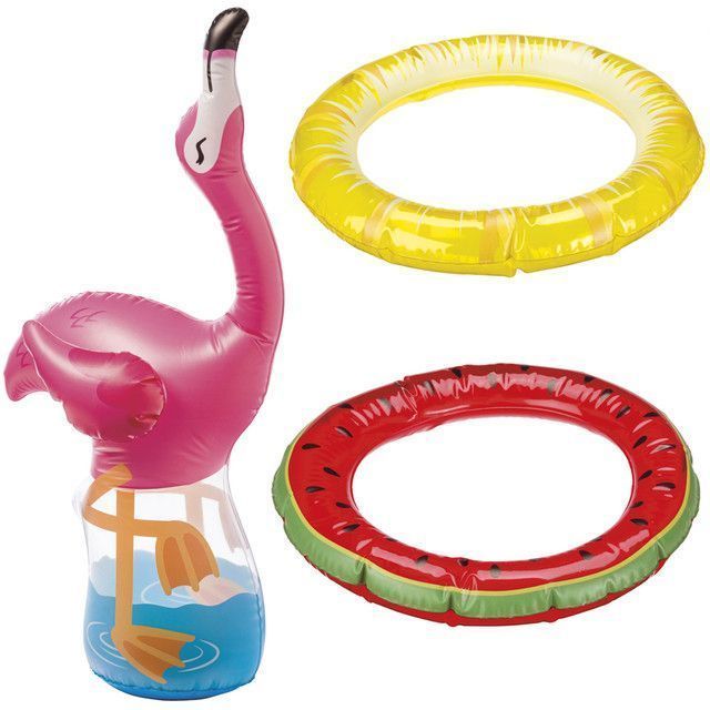 Inflable Flamingo Lanza Argollas-0