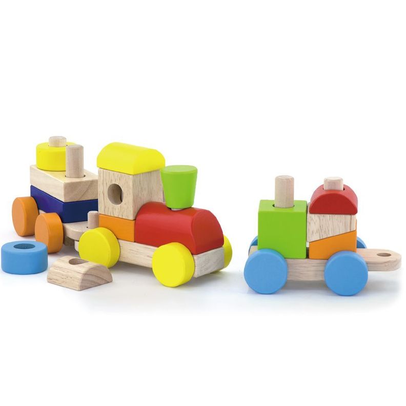 Juguete Madera Tren de Apilamiento 17 pz-2