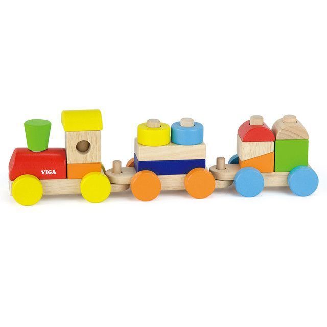 Juguete Madera Tren de Apilamiento 17 pz-0