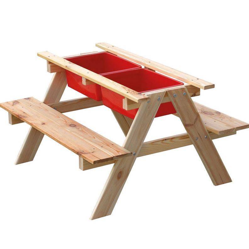 Mesa de Madera para Agua y Arena con Asientos. Air-0