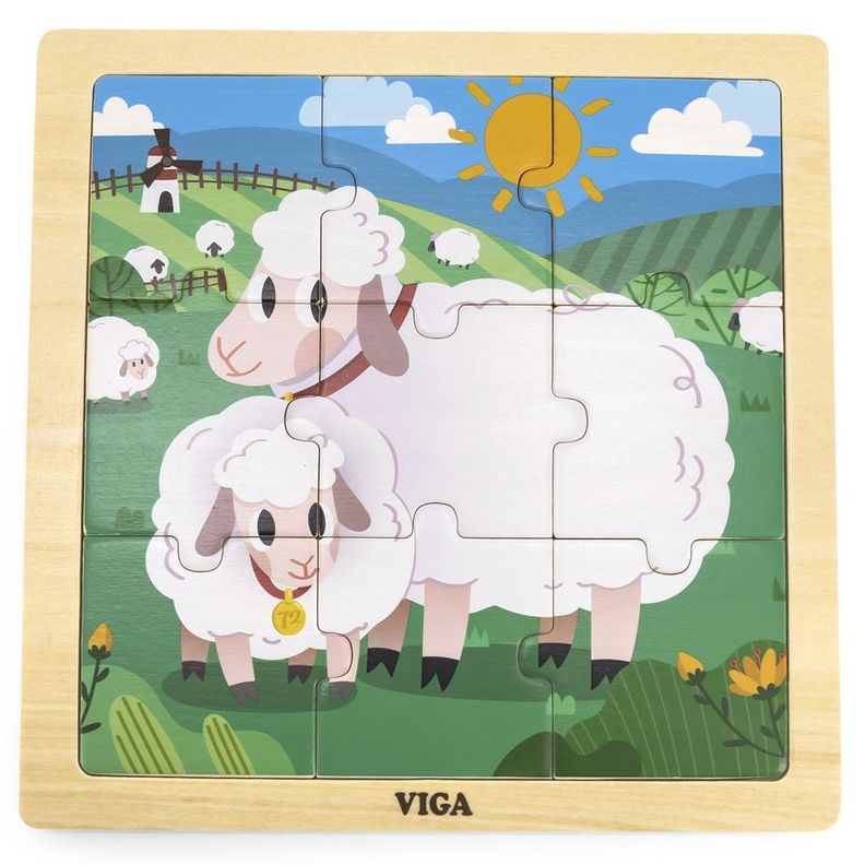 Juguete Madera Puzzle Oveja 9 Pz-0